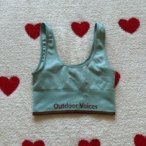 Outdoor Voices Storm Seamless Rib Longline Bra